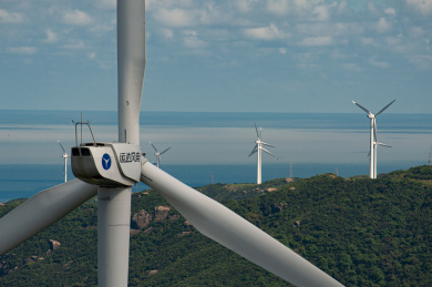 珠海高栏港风车山风景