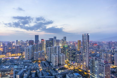 成都城市风光 市中心