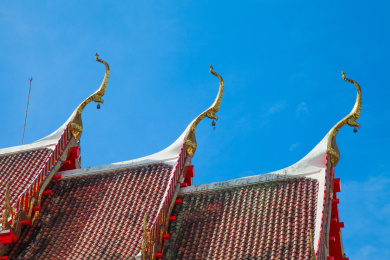 旅游胜地泰国的地标性建筑寺庙僧院