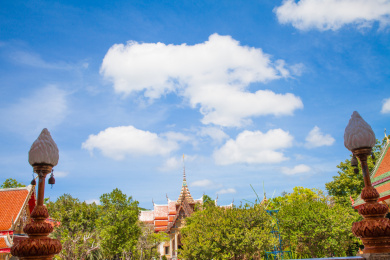 旅游胜地泰国的地标性建筑寺庙僧院