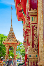 旅游胜地泰国的地标性建筑寺庙僧院
