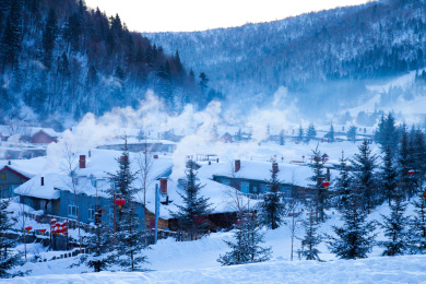 黑龙江省旅游胜地双峰林场雪乡