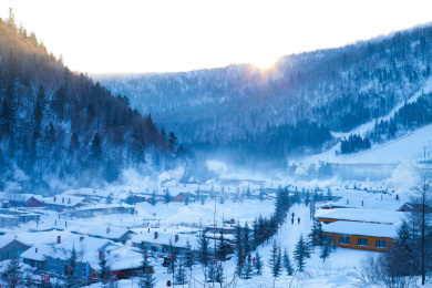 黑龙江省旅游胜地双峰林场雪乡