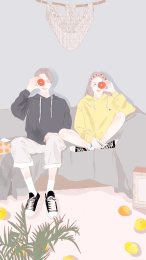 拿着红柚的男生和女生