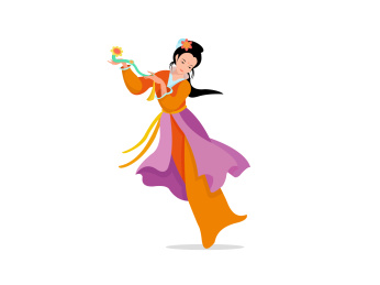 神话人物手拿玉如意的仙女