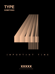 层叠的纸张效果组成阿拉伯数字海报素材