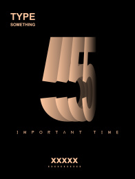 层叠的纸张效果组成阿拉伯数字海报素材