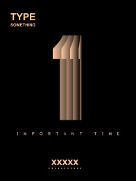 层叠的纸张效果组成阿拉伯数字海报素材