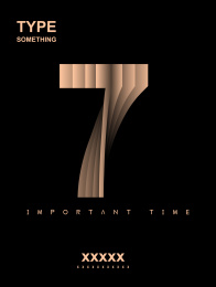 层叠的纸张效果组成阿拉伯数字海报素材