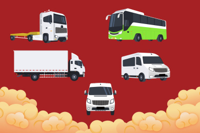 矢量汽车卡车客车集合