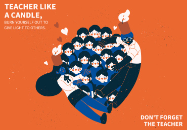 老师是蜡烛燃烧了自己照亮了别人