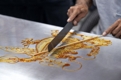 传统民间艺术画糖人制作过程