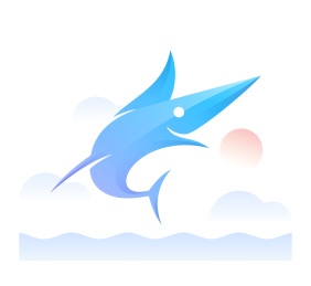 动物艺术图形系列设计-旗鱼