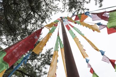 中国承德普宁寺里的经幡