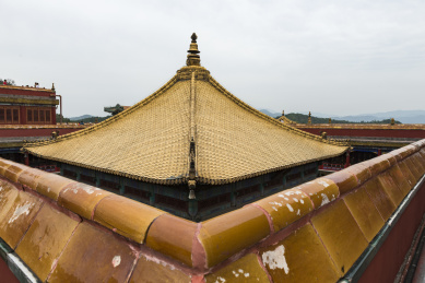 中国古代建筑承德普陀宗乘之庙万法归一殿的金顶