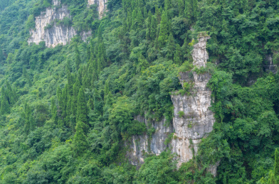 湖北宜昌三峡人家风景区夏日迷人风光