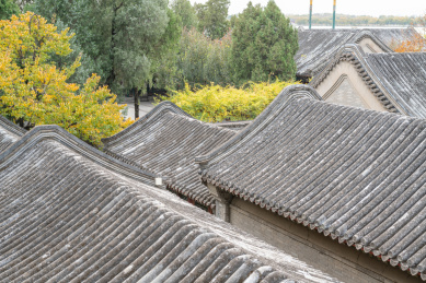 北京颐和园中式民居平房院落建筑