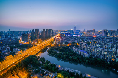 常州市奥体中心传媒大厦城市风光
