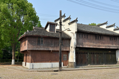 复古中国老上海街景及古旧民居建筑