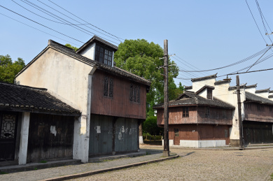 复古中国老上海街景及古旧民居建筑