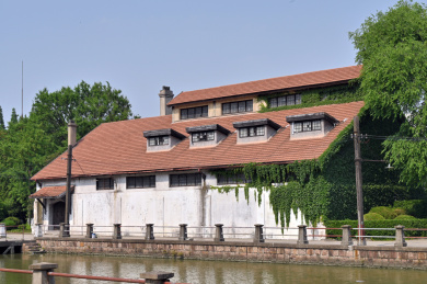 复古中国老上海街景及古旧民居建筑