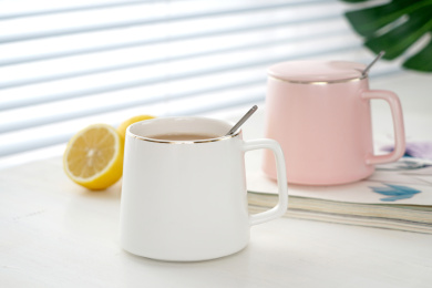 磨砂陶瓷咖啡杯饮水杯马克杯