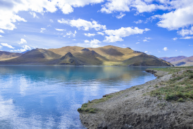中国西藏喜马拉雅山内陆湖泊——羊卓雍措