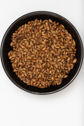 白色背景上的大麦茶