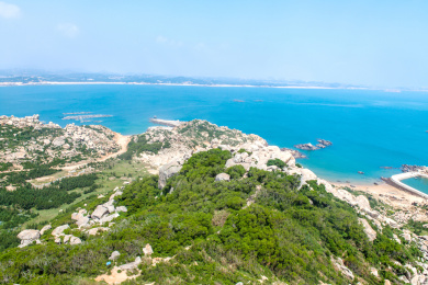 中国福建平潭岛海边礁石风光