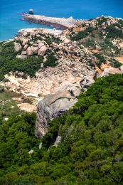 中国福建平潭岛海边礁石风光