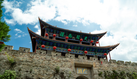 中国云南省大理自治区大理古城建筑风光