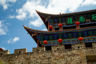 中国云南省大理自治区大理古城建筑风光