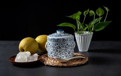 中国传统美食一炖盅冰糖雪梨炖银耳