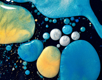 各种颜料自由混合呈现艺术形态