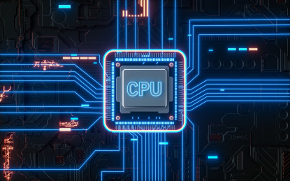 CPU科技智能主板芯片创意图