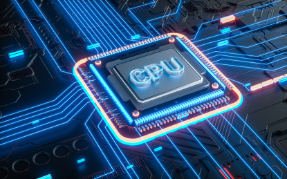 CPU科技智能主板芯片创意图