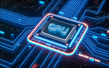 CPU科技智能主板芯片创意图