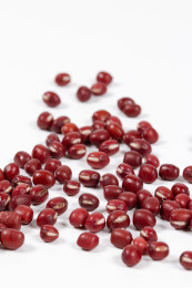 白色背景上红小豆