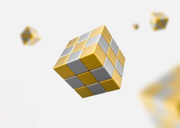 金属质感的魔方