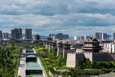 中国山西大同古城西城墙