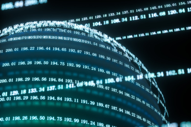 数字线条与大数据科技背景 三维渲染