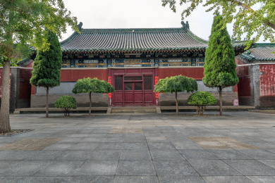 中国河北省正定古城内临济寺宗教建筑