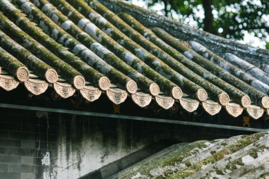 中国广东省佛山市顺德区清晖园古建筑屋檐