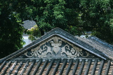 中国广东省佛山市顺德区清晖园古建筑屋檐