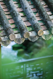 中国广东省佛山市顺德区清晖园古建筑屋檐