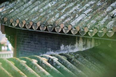 中国广东省佛山市顺德区清晖园古建筑屋檐