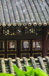 中国广东省佛山市顺德区清晖园古建筑屋檐