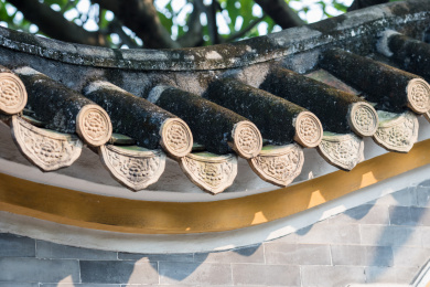 中国广东省佛山市顺德区清晖园古建筑屋檐