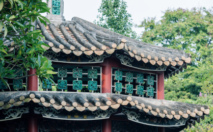 中国广东省佛山市顺德区清晖园的亭子局部