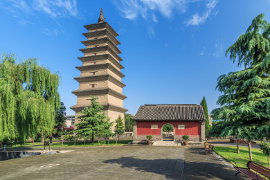 中国河北省正定古城内开元寺古建筑